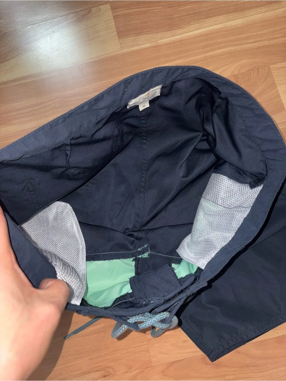 Marine Layer Navy Colorblock Board Swim Trunks Size 34 Large Beach Surf Nautical